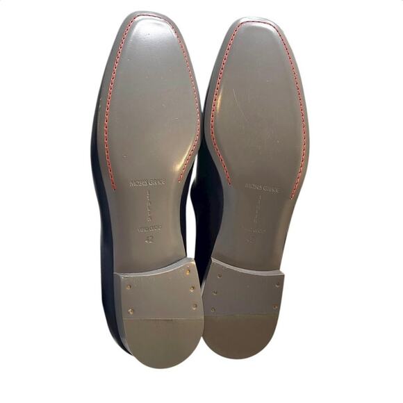 Moses Grace Italian Leather Slip-On Flats Size 42 Vero Cuoio Navy Minimalist - Picture 7 of 8